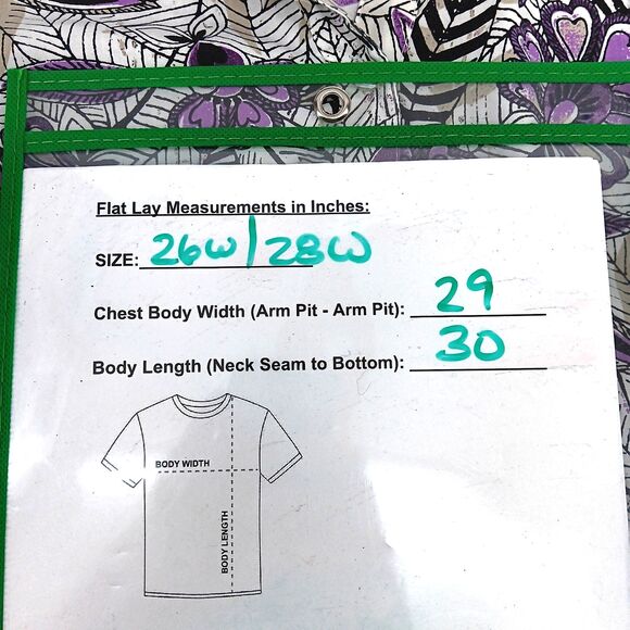 White Stag Shirt Womens Plus Size 26/28W White Purple Floral Button Up Top - Picture 5 of 5